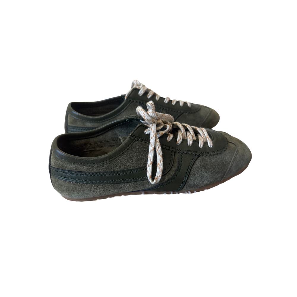 Dries Van Noten Dustin Suede Green Low Top  Sneakers Size 38 - Picture 4 of 8